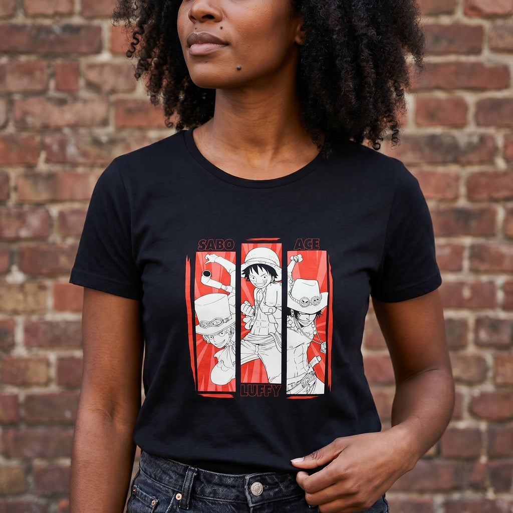 Produktbild One Piece - Crew T-Shirt schwarz