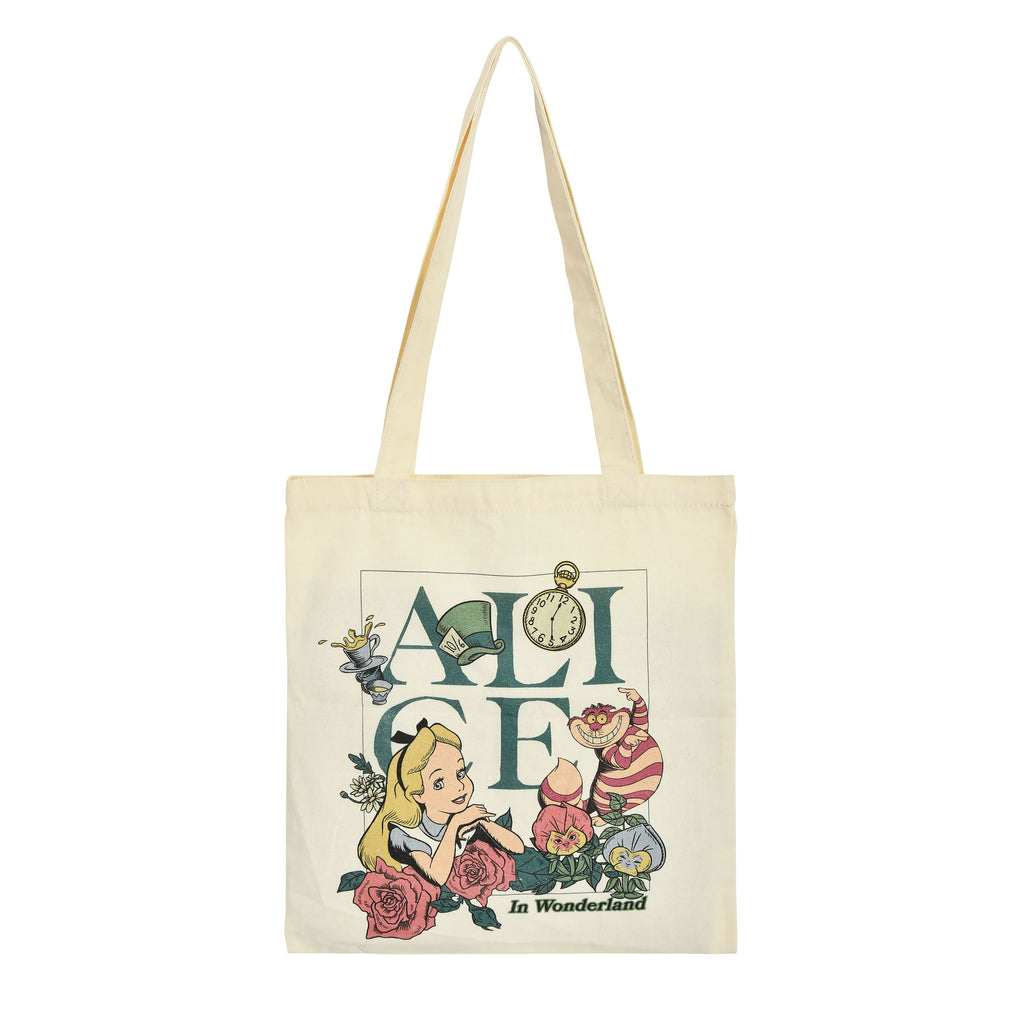 Produktbild Alice im Wunderland - Flower Jutebeutel