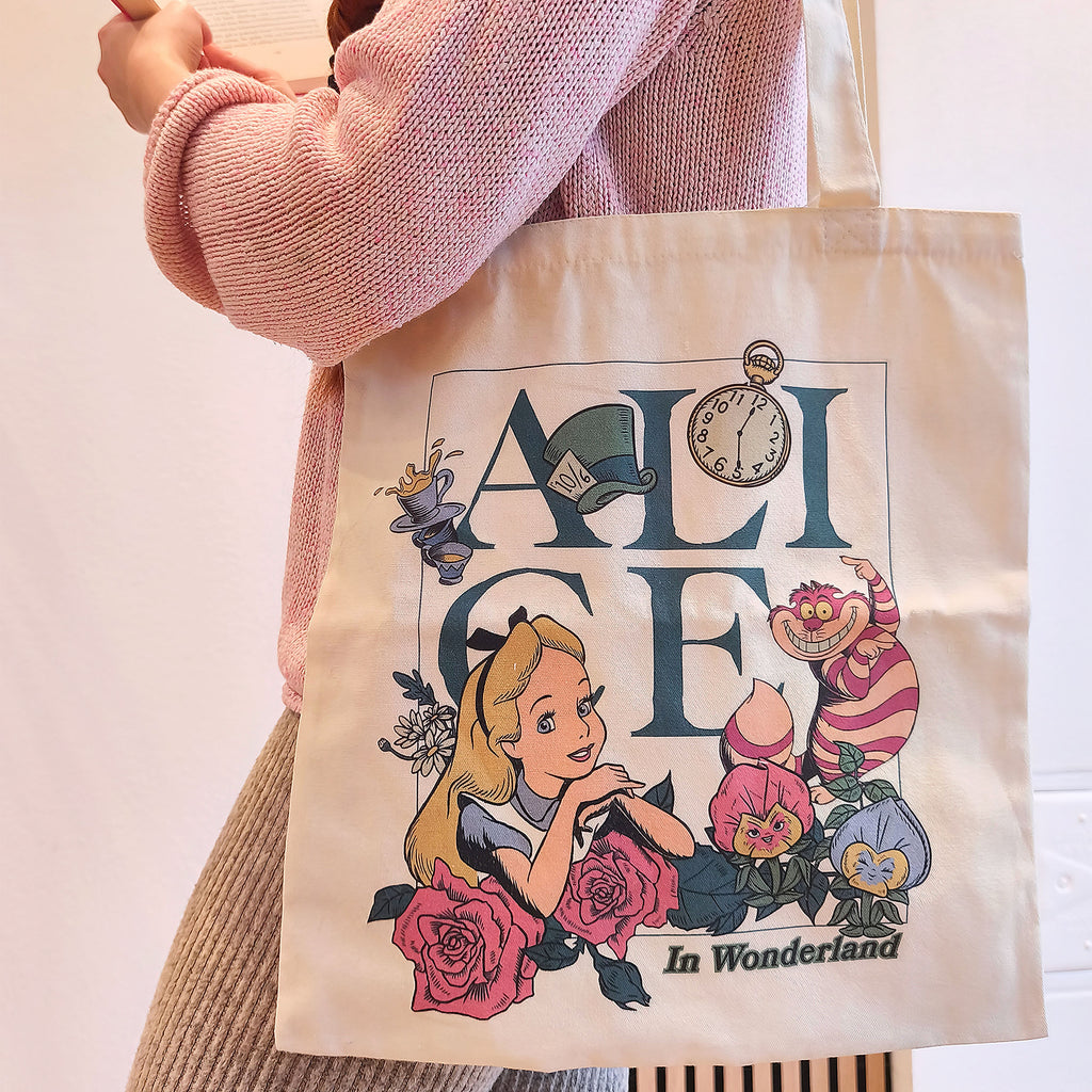 Produktbild Alice im Wunderland - Flower Jutebeutel