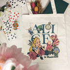 Produktbild Alice im Wunderland - Flower Jutebeutel