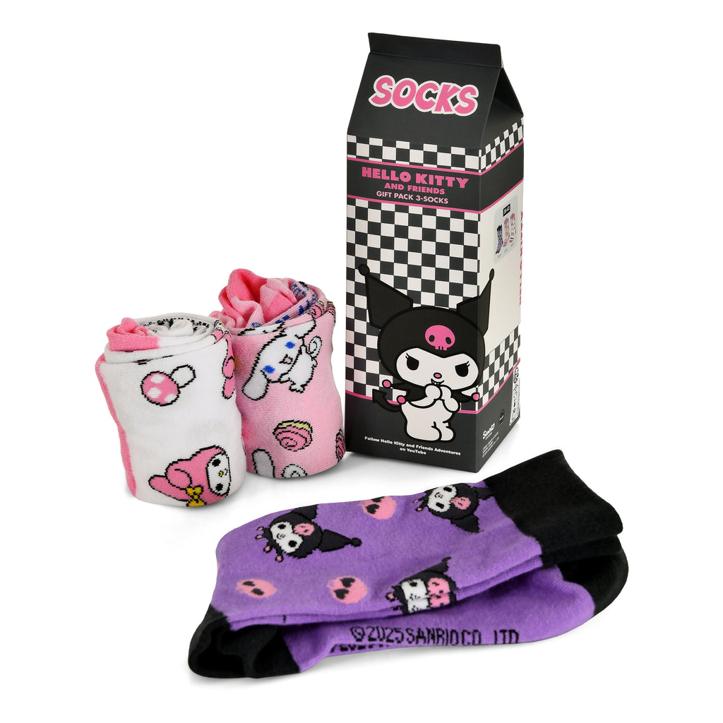 Produktbild Sanrio - Hello Kitty and Friends Socken 3er Set in Geschenkbox