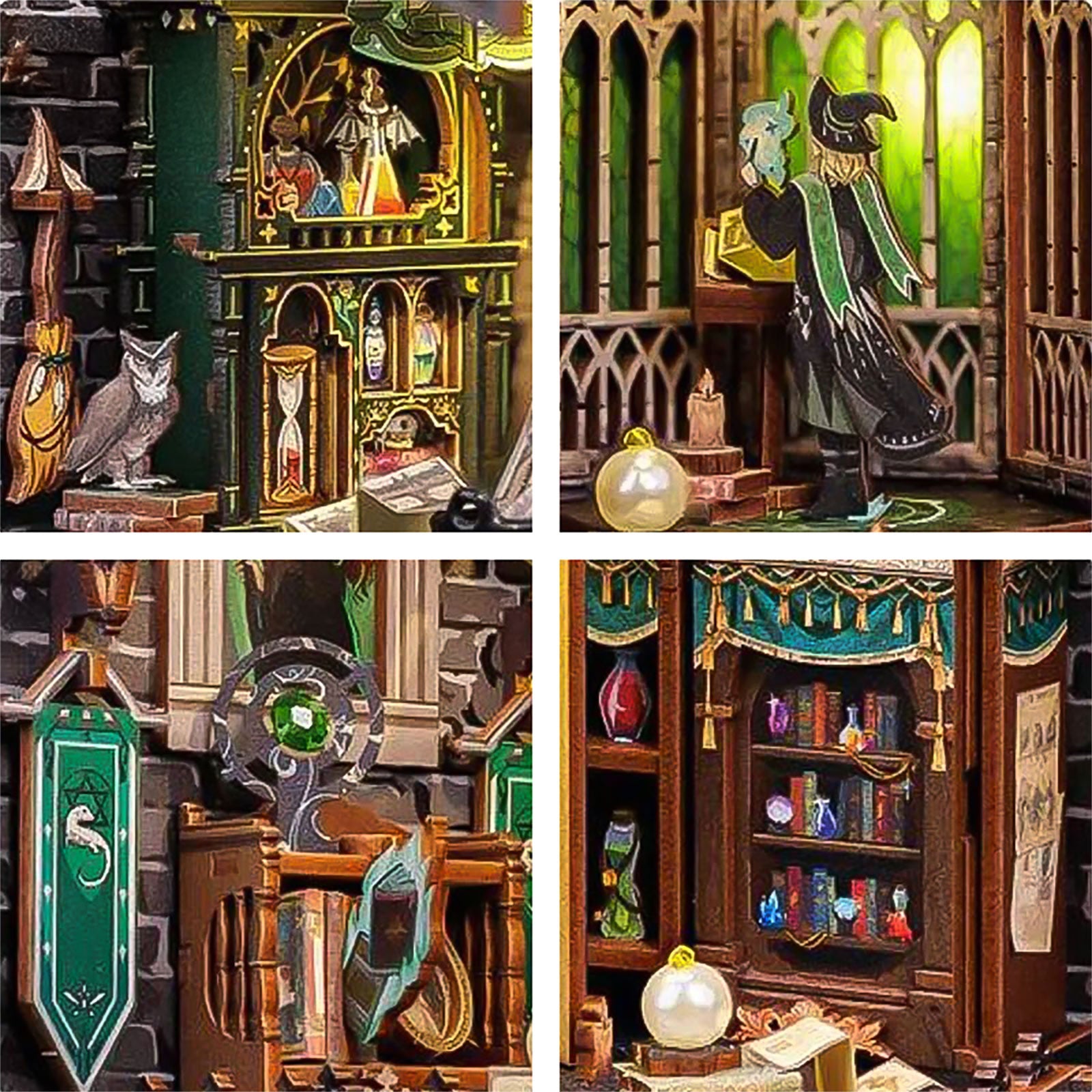 Produktbild Darkness Common Room Book Nook Modell Bausatz Holz für Harry Potter Fans