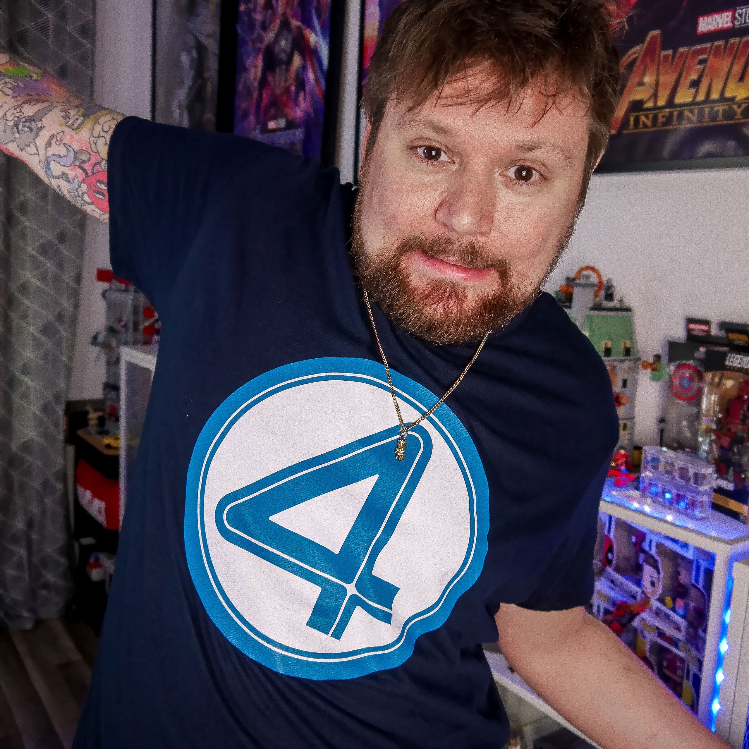 Produktbild Fantastic Four - Emblem T-Shirt blau