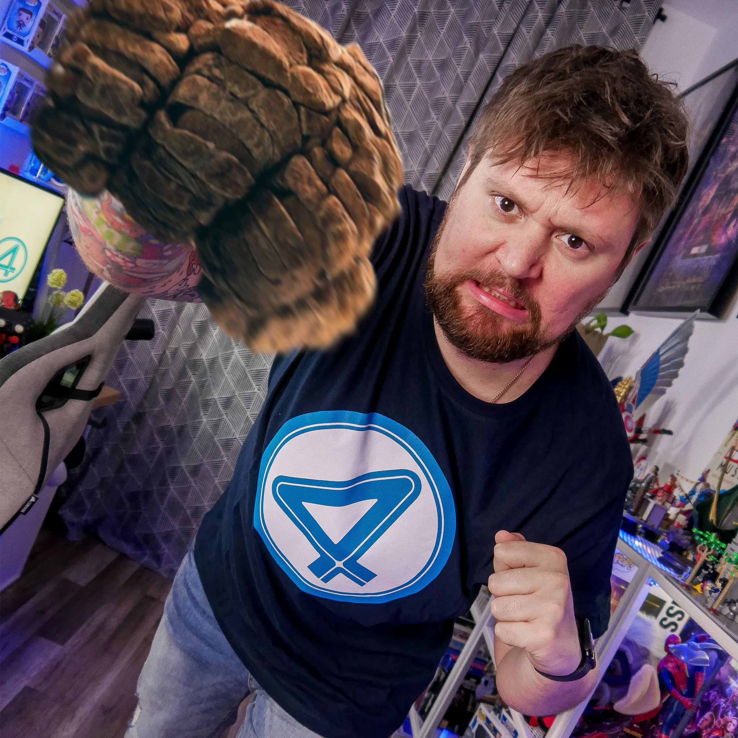 Produktbild Fantastic Four - Emblem T-Shirt blau