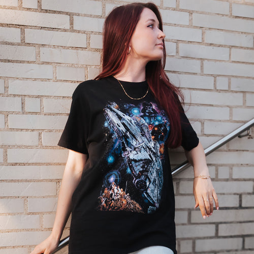 Produktbild Star Wars - Galaxy Ship Poster T-Shirt schwarz