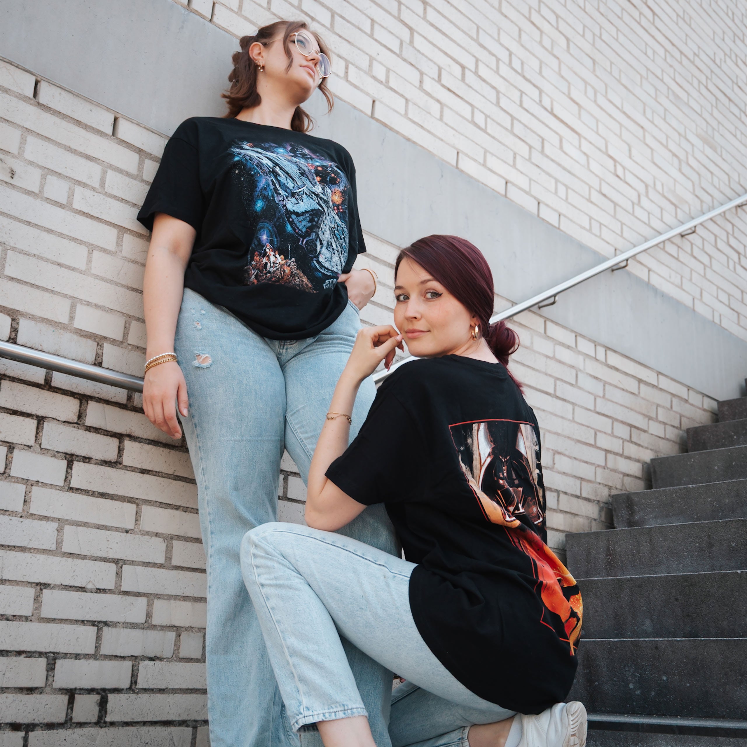 Produktbild Star Wars - Galaxy Ship Poster T-Shirt schwarz