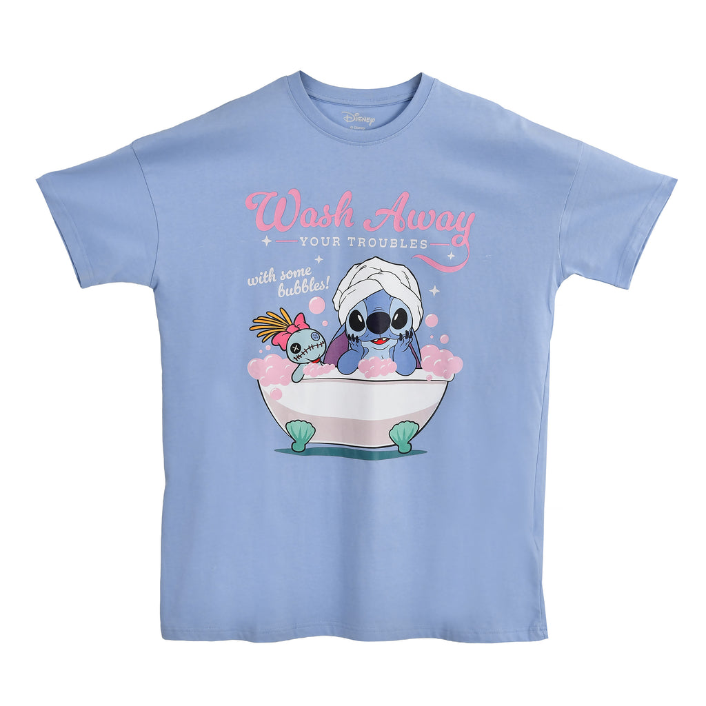Produktbild Stitch Wash Away Longshirt blau - Lilo & Stitch