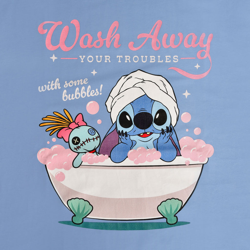 Produktbild Stitch Wash Away Longshirt blau - Lilo & Stitch