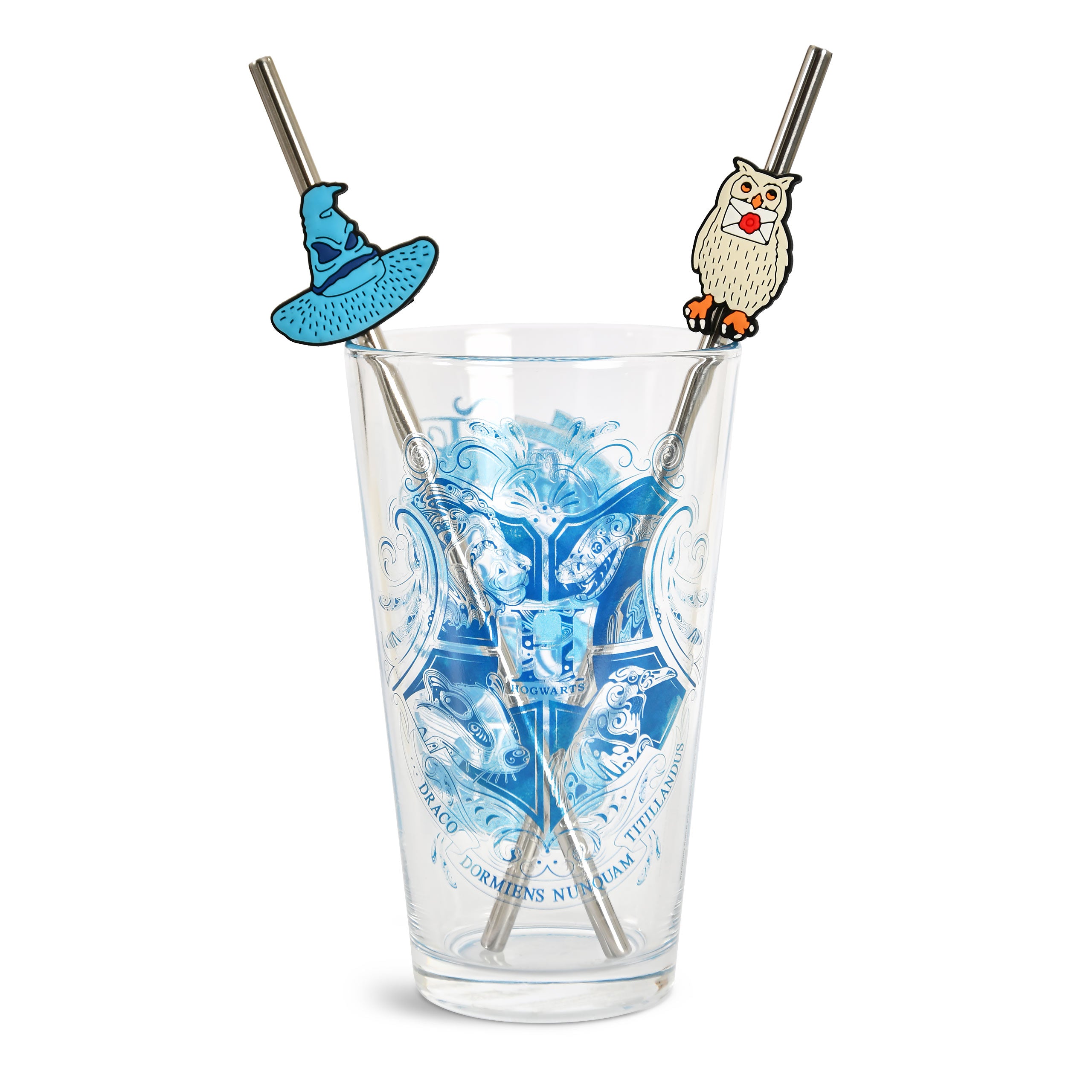 Produktbild Harry Potter - Hogwarts Glas mit 2 Strohhalmen