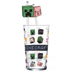 Produktbild Minecraft - Characters Glas mit 2 Strohhalmen