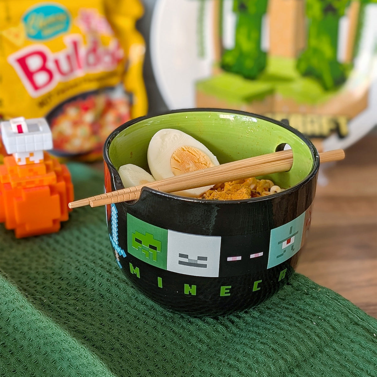 Product image Minecraft - Creeper Ramen Bowl with Chopsticks