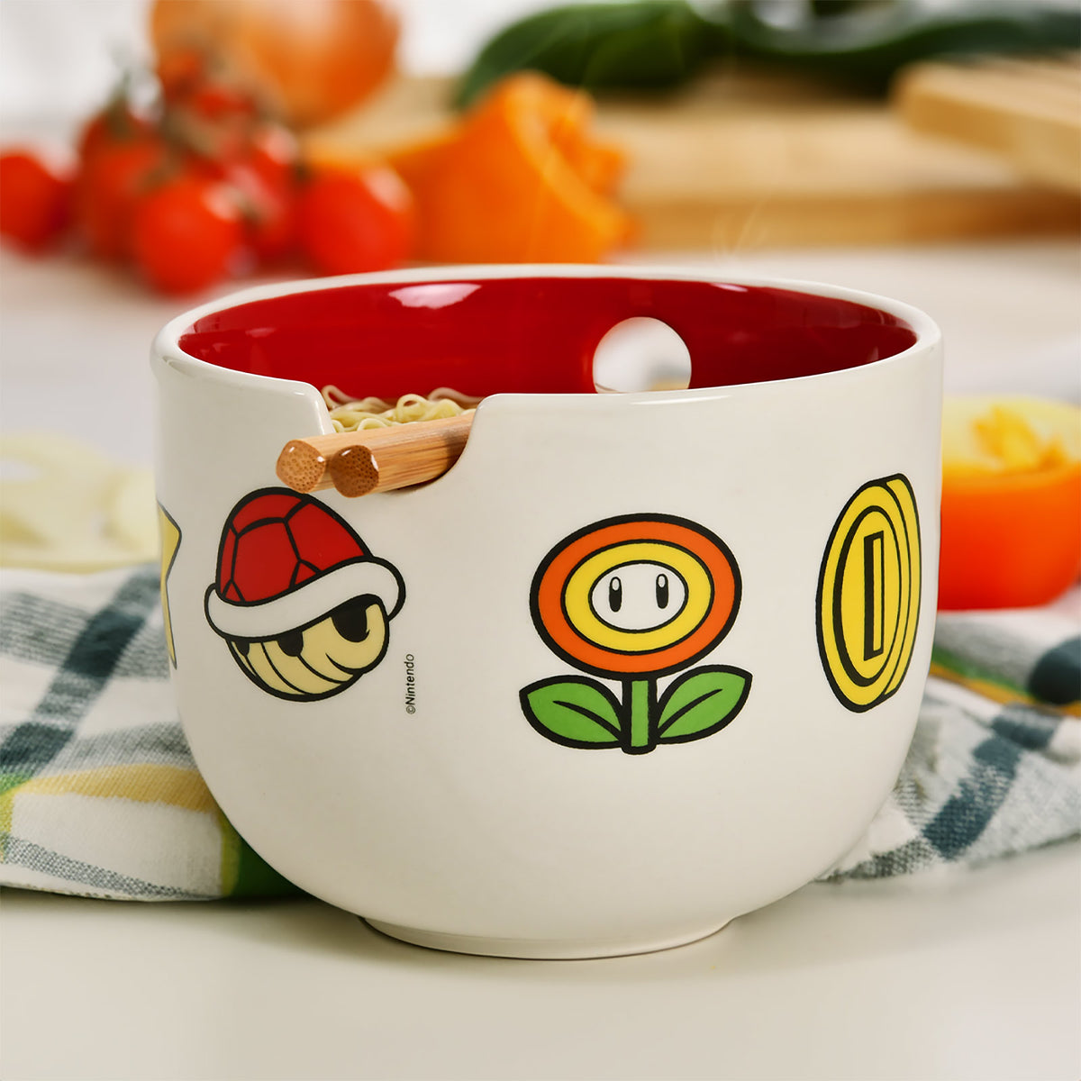 Produktbild Super Mario - Symbols Ramen Schale mit Ess-Stäbchen