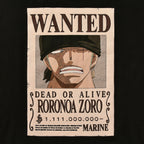 Produktbild One Piece - Roronoa Zoro Wanted T-Shirt schwarz