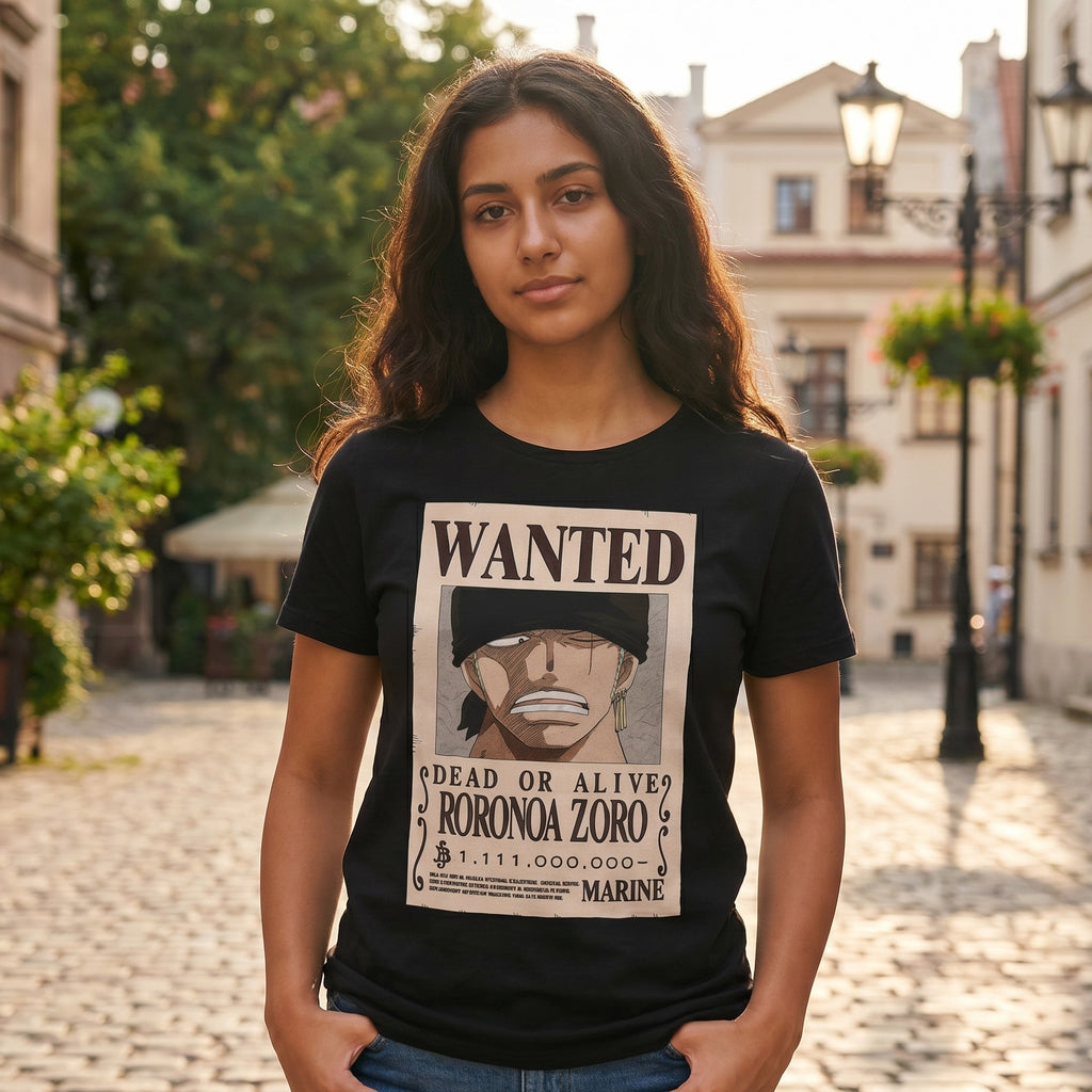 Produktbild One Piece - Roronoa Zoro Wanted T-Shirt schwarz