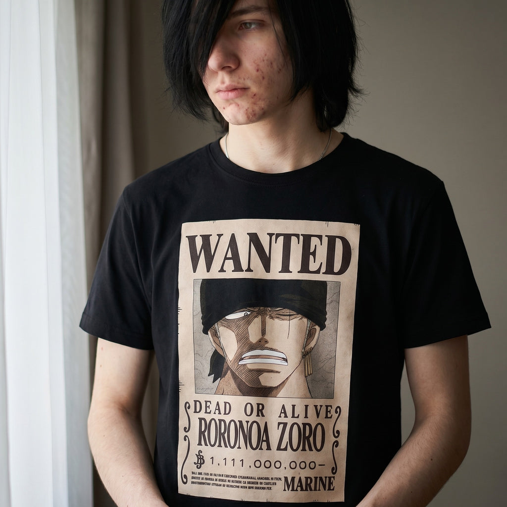 Produktbild One Piece - Roronoa Zoro Wanted T-Shirt schwarz