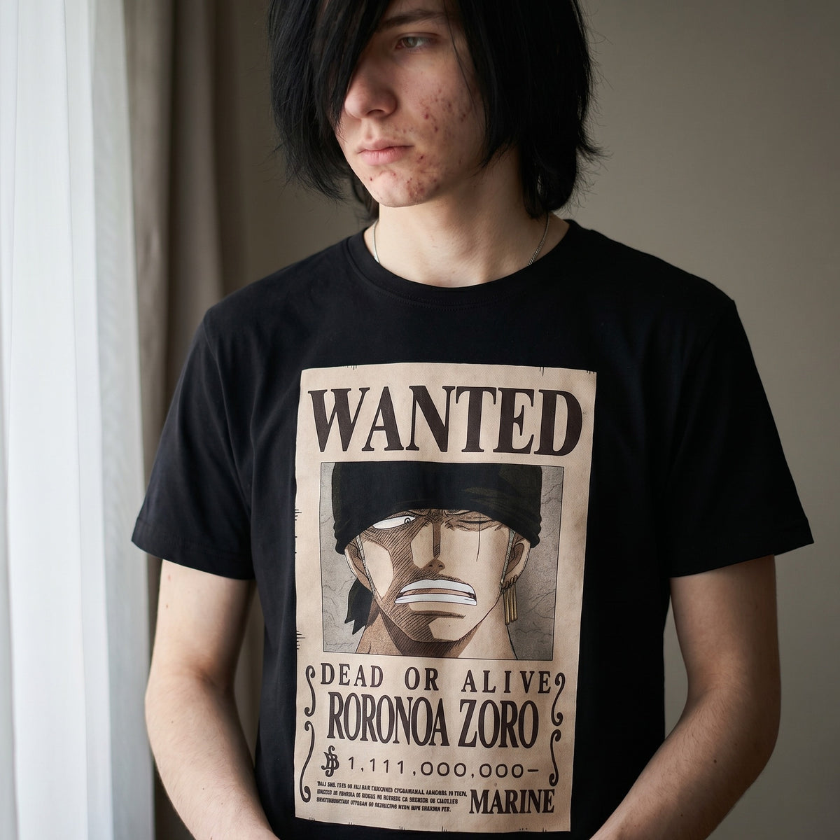 Produktbild One Piece - Roronoa Zoro Wanted T-Shirt schwarz
