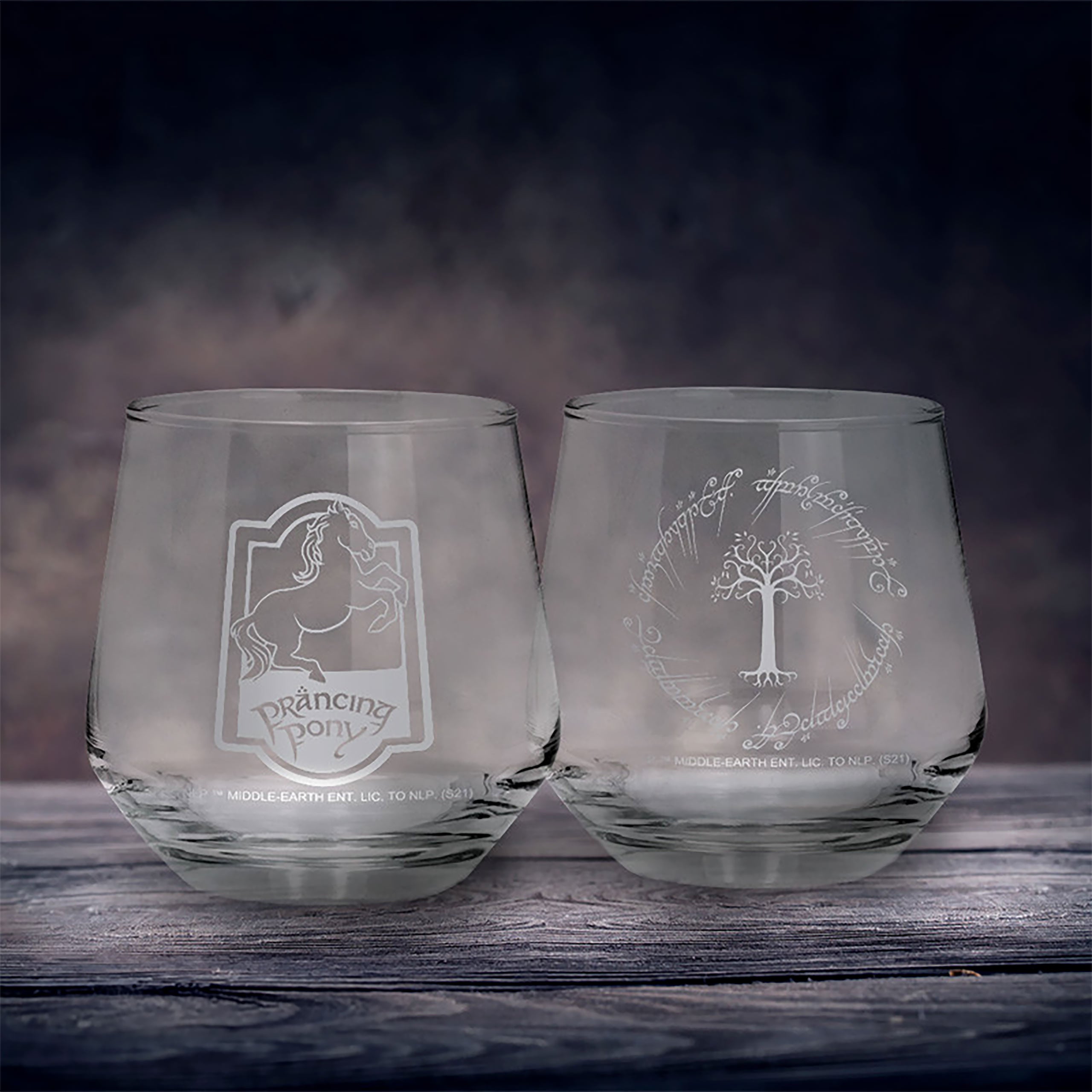 Produktbild Der Herr der Ringe - Tänzelndes Pony & Gondor Gläser 2er Set