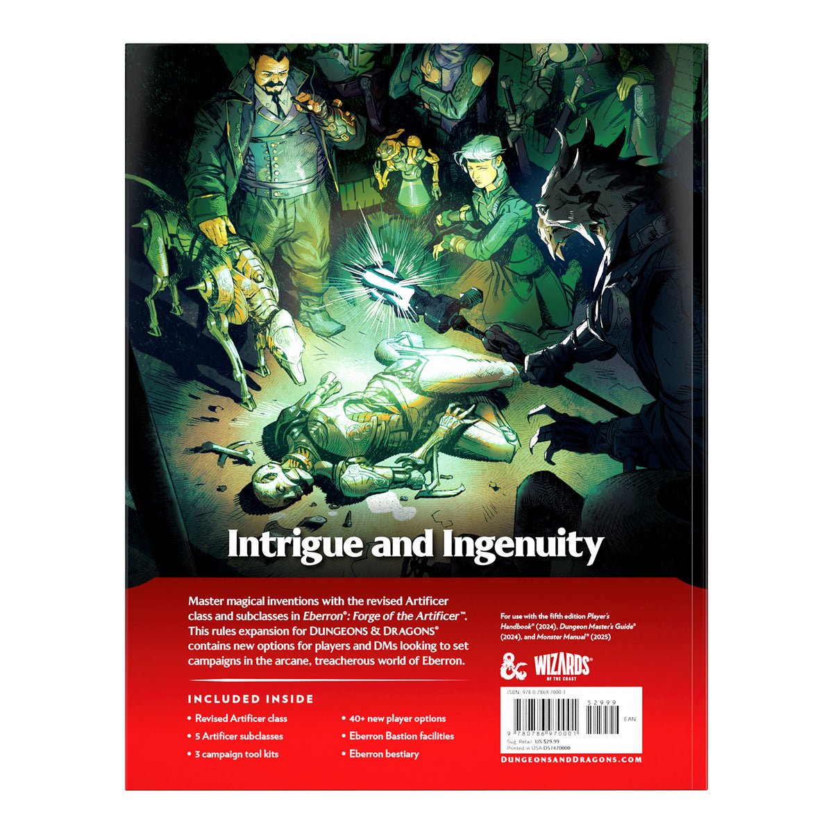 Produktbild Dungeons & Dragons - Eberron: Forge of the Artificer Regelerweiterungsbuch englische Ausgabe