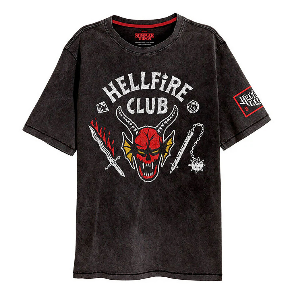 Produktbild Stranger Things - Hellfire Club T-Shirt grau