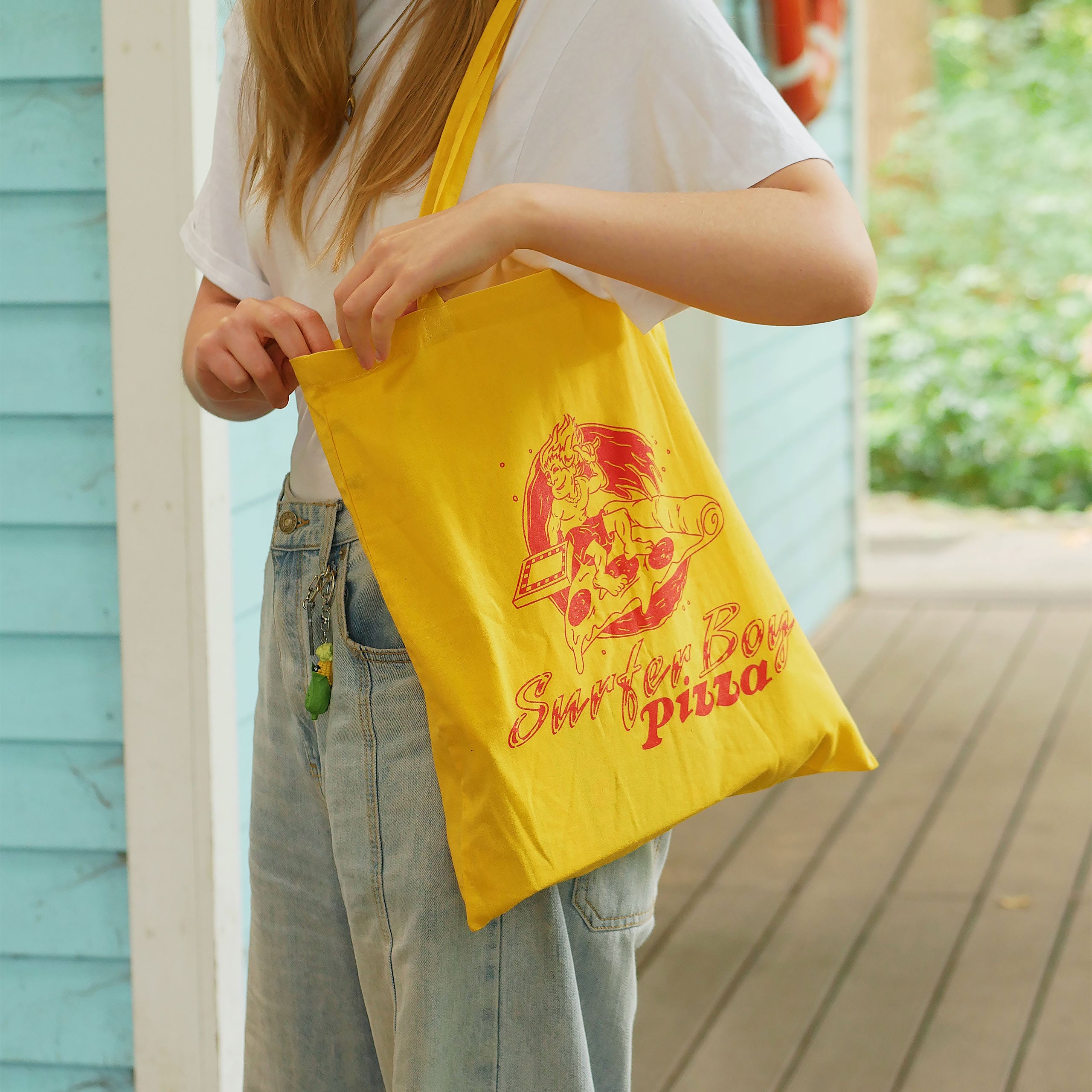 Produktbild Stranger Things - Surfer Boy Pizza Jutebeutel