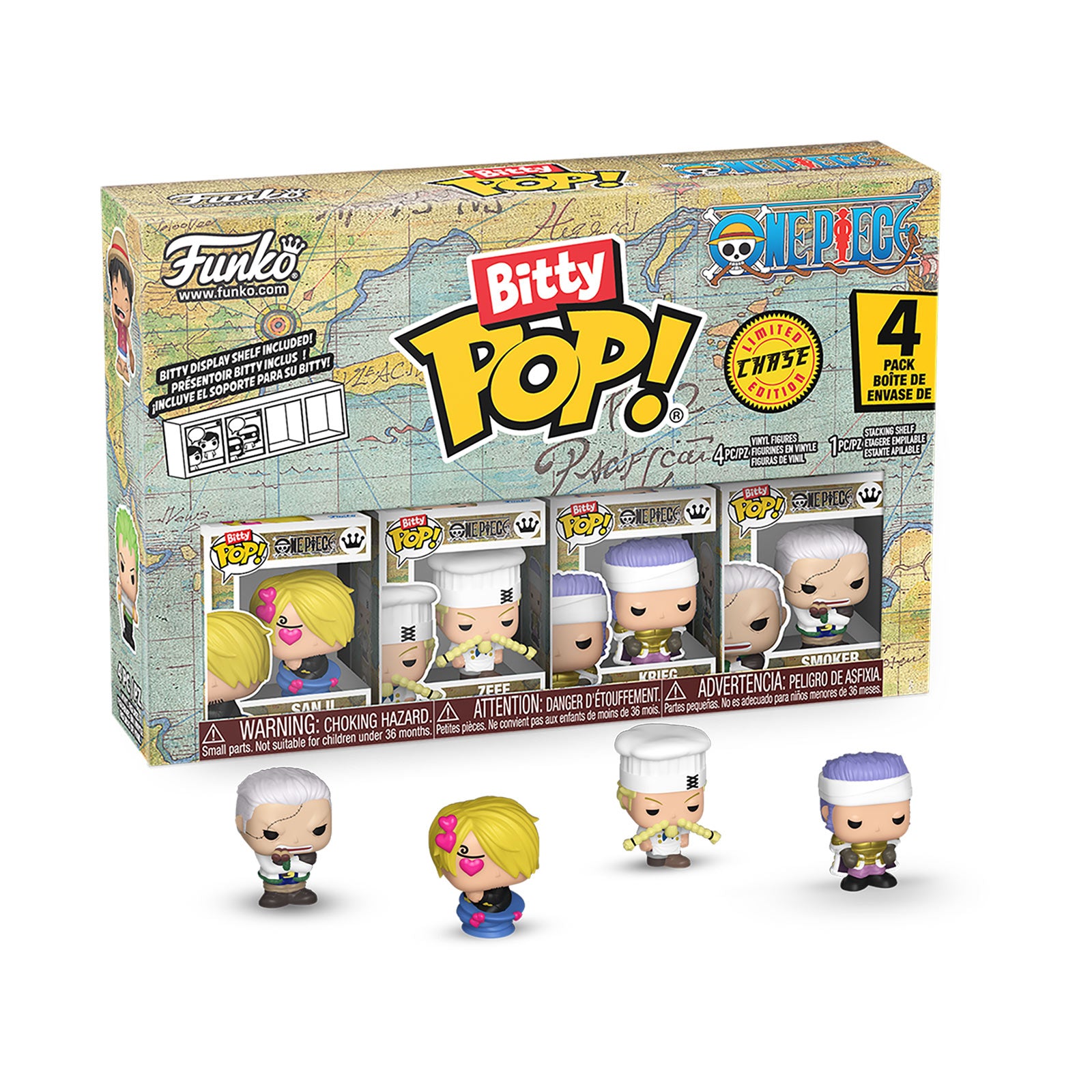 Produktbild One Piece - Funko Bitty Pop 4er Figuren Set Serie 3