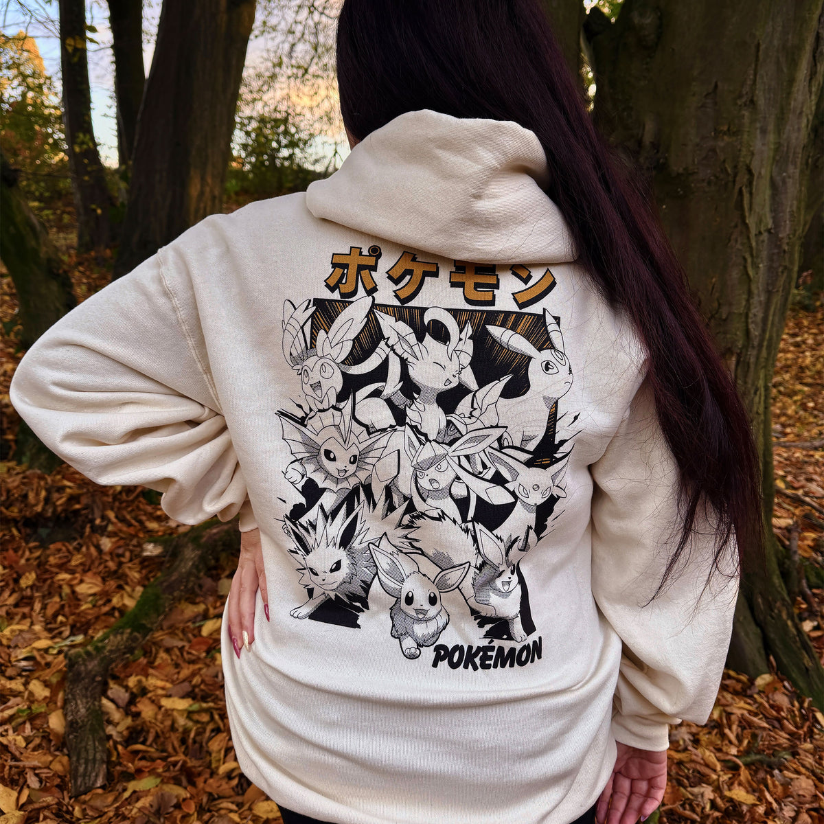 Produktbild Pokemon - Evoli Evolution Katakana Hoodie