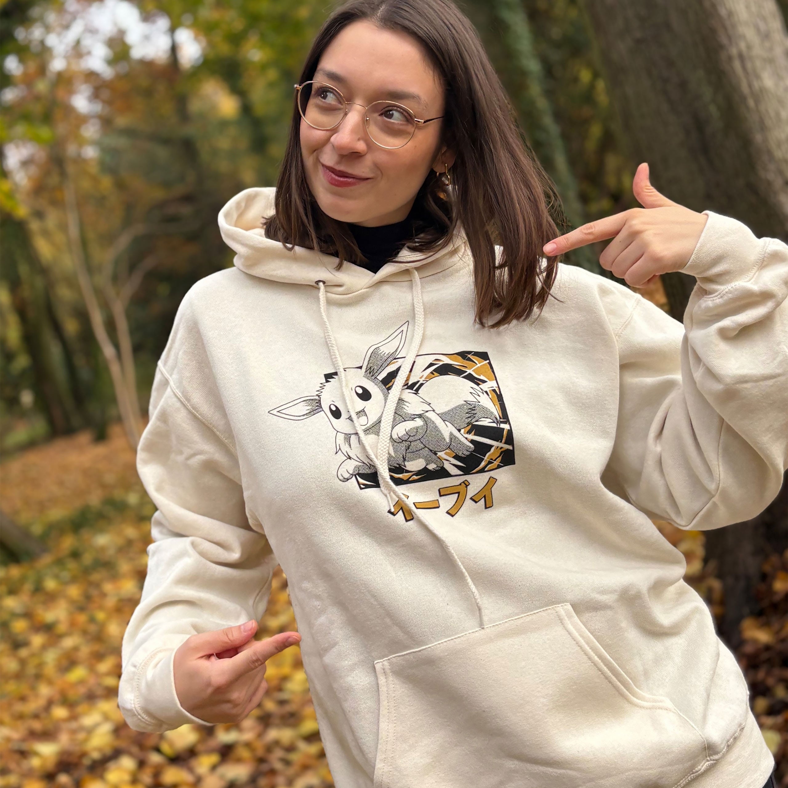Produktbild Pokemon - Evoli Evolution Katakana Hoodie