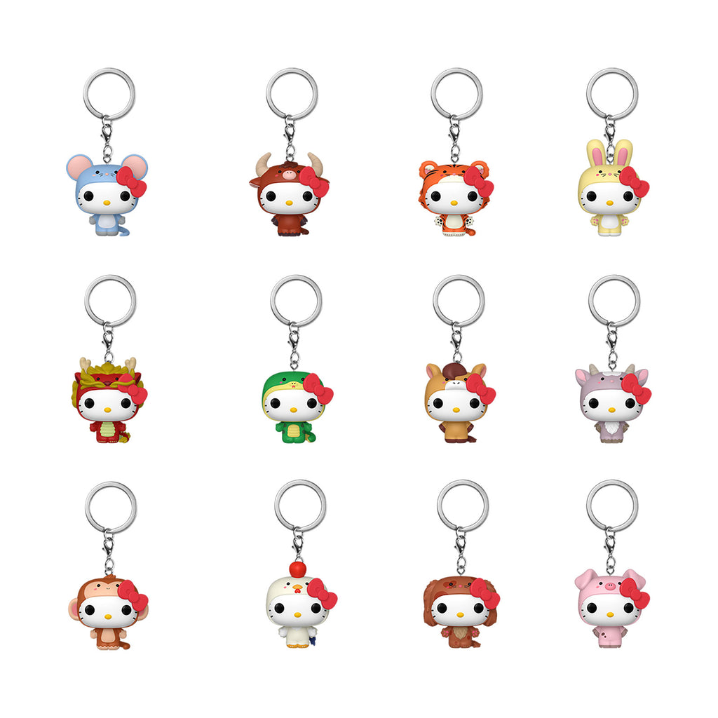 Produktbild Hello Kitty and Friends Animals Mystery Funko Pop Schlüsselanhänger - Sanrio Display E1090675