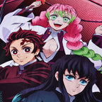 Produktbild Demon Slayer - Tanjiro, Mitsuri und Muichiro Kuscheldecke