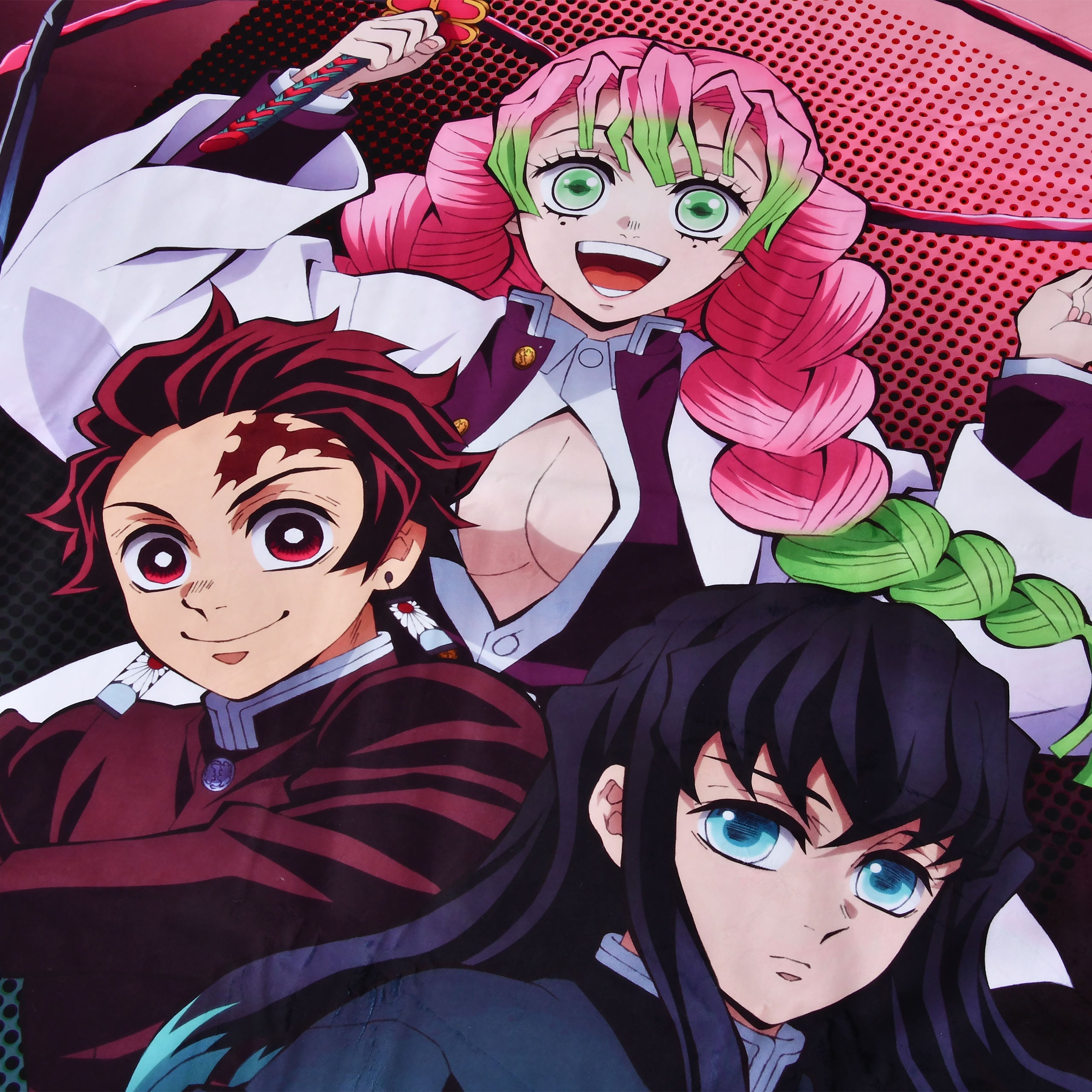 Produktbild Demon Slayer - Tanjiro, Mitsuri und Muichiro Kuscheldecke