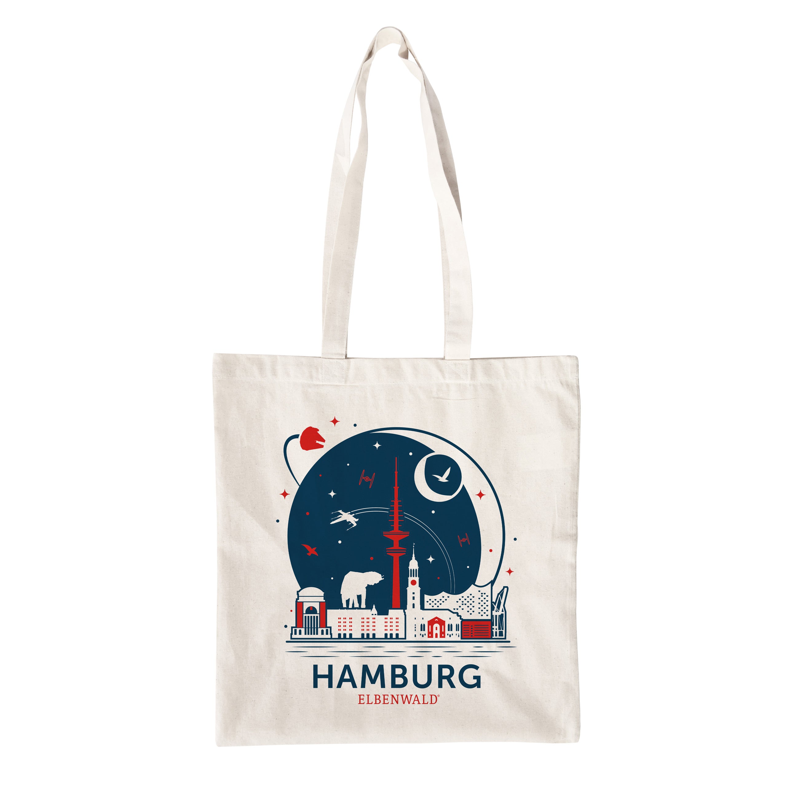 Produktbild Elbenwald in Hamburg Skyline Jutebeutel