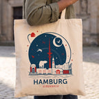 Produktbild Elbenwald in Hamburg Skyline Jutebeutel