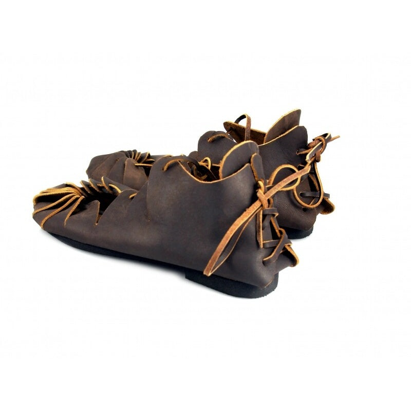 Produktbild Mittelalter Bundschuhe aus Nubukleder braun