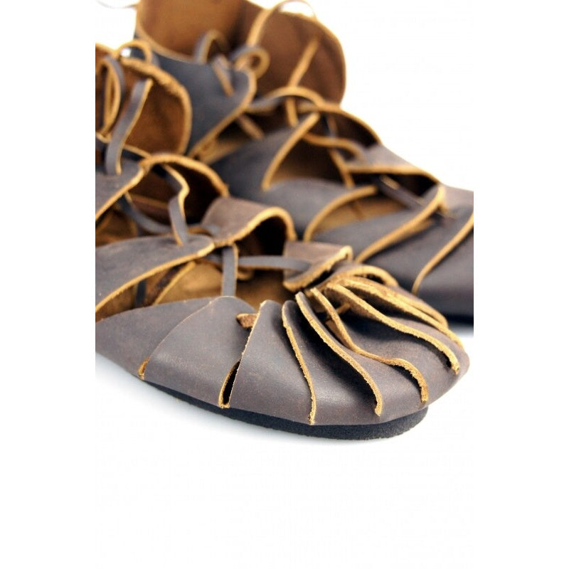 Produktbild Mittelalter Bundschuhe aus Nubukleder braun