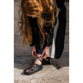 Produktbild Mittelalter Bundschuhe aus Nubukleder schwarz