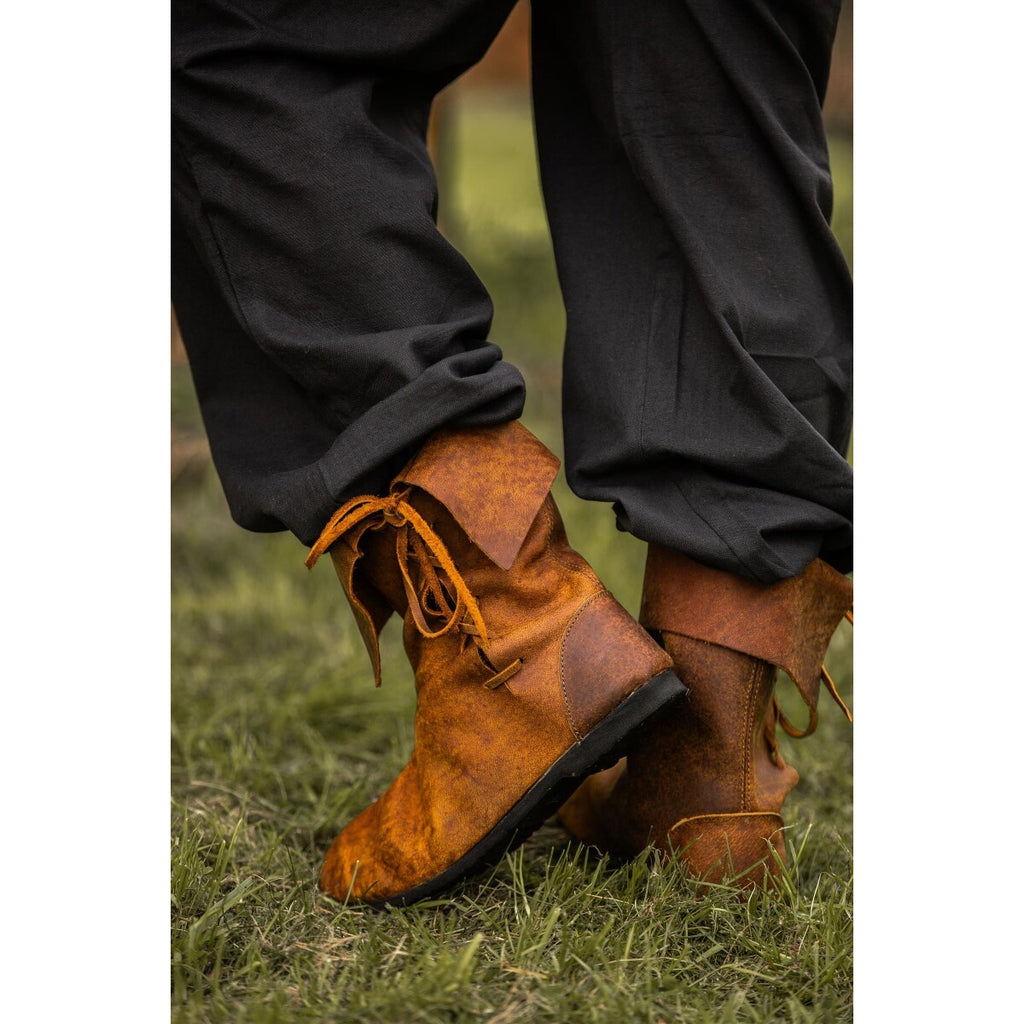 Produktbild Mittelalter Stulpenstiefel aus Nubukleder braun