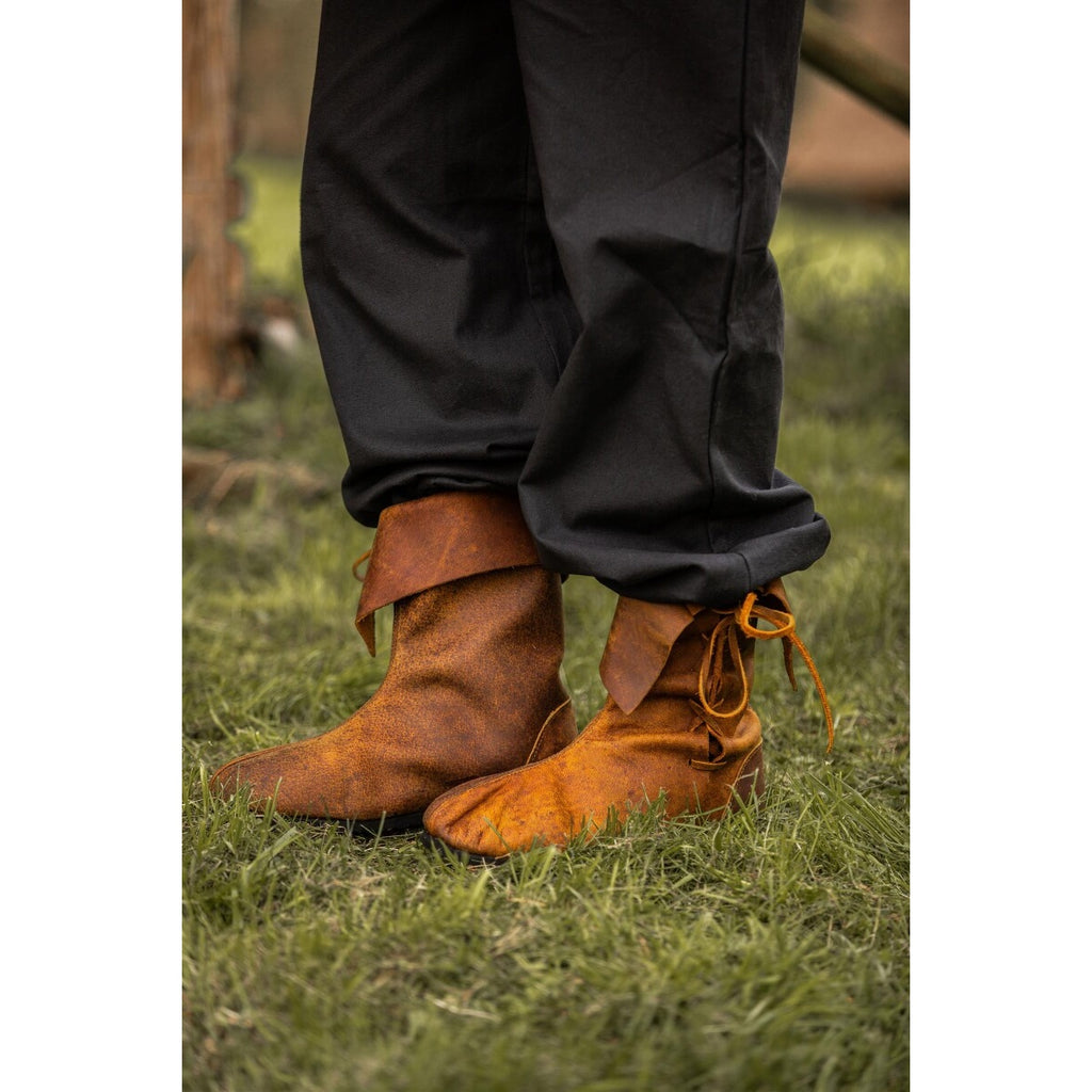 Produktbild Mittelalter Stulpenstiefel aus Nubukleder braun