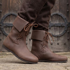 Produktbild Mittelalter Stulpenstiefel aus Nubukleder braun
