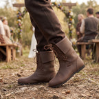 Produktbild Mittelalter Stulpenstiefel aus Nubukleder braun