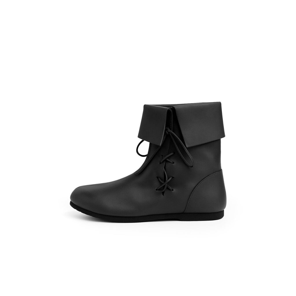 Produktbild Mittelalter Stulpenstiefel aus Nubukleder schwarz