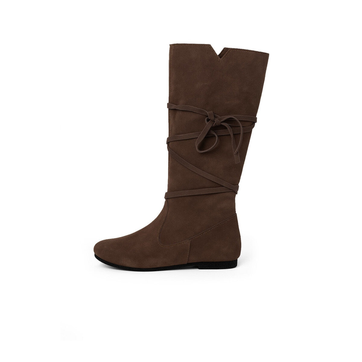 Produktbild Mittelalterstiefel aus Wildleder dunkelbraun