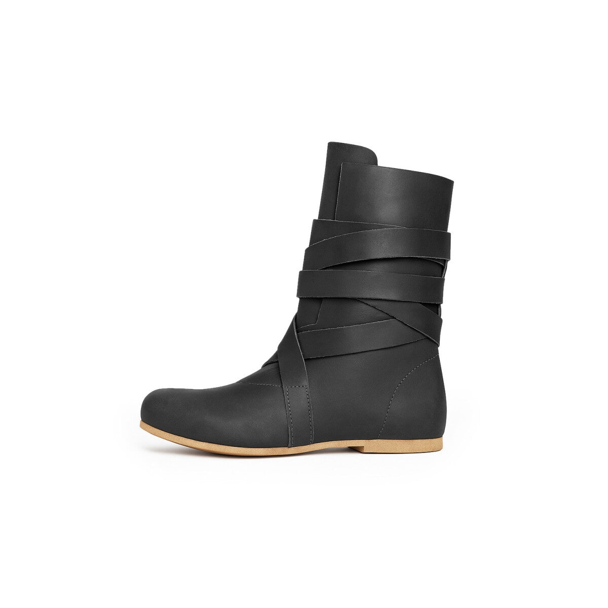 Produktbild Mittelalter Haithabu Stiefel mit Ledersohle Sjur schwarz