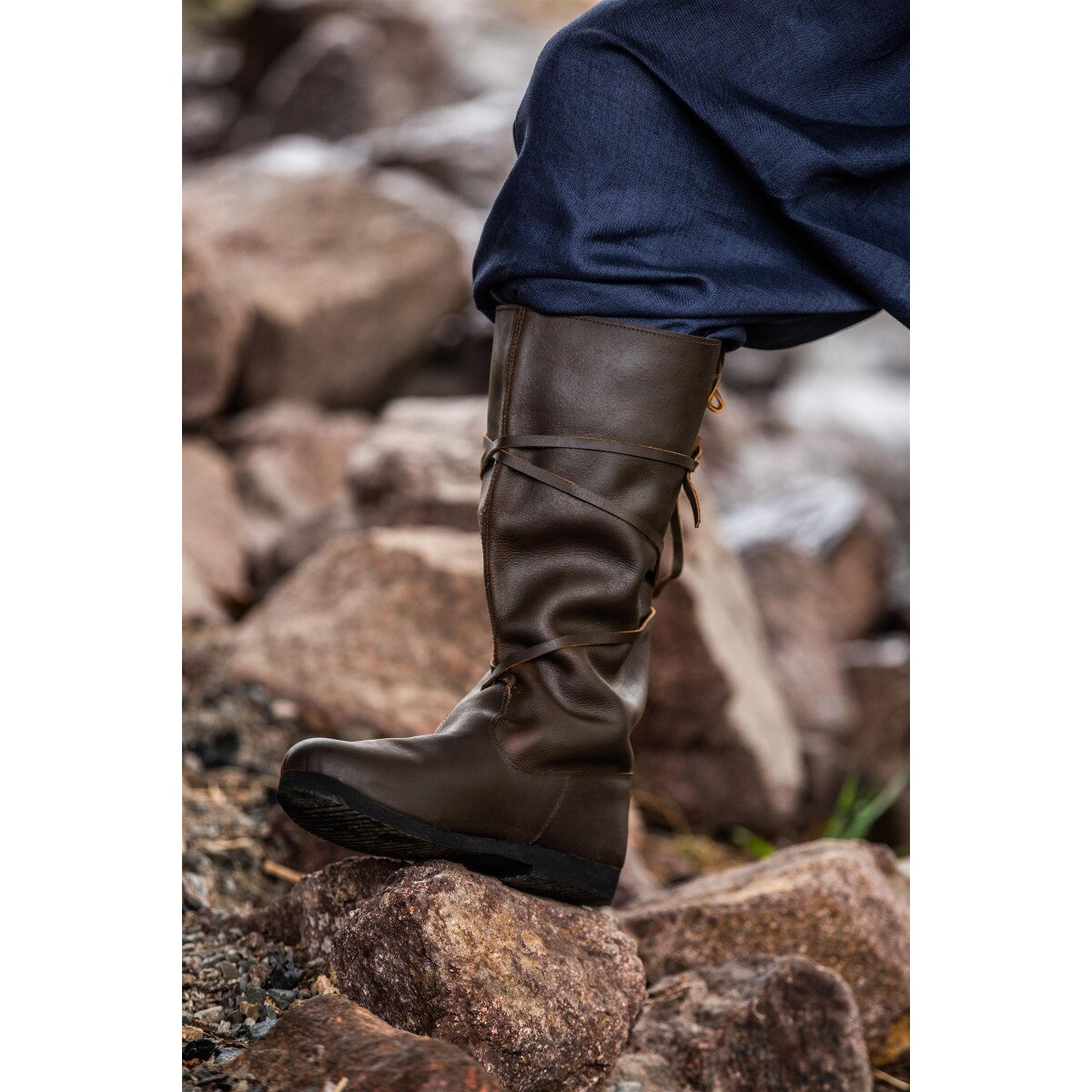 Produktbild Mittelalter Stiefel Ole aus Nubukleder braun
