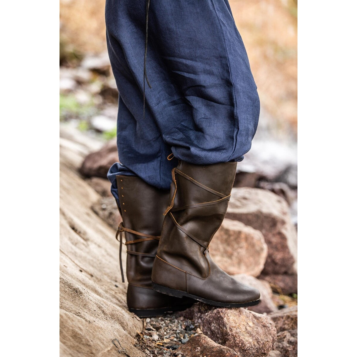 Produktbild Mittelalter Stiefel Ole aus Nubukleder braun