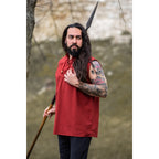 Product image Medieval Stand-Up Collar Lace-Up Shirt Louis Sleeveless Red