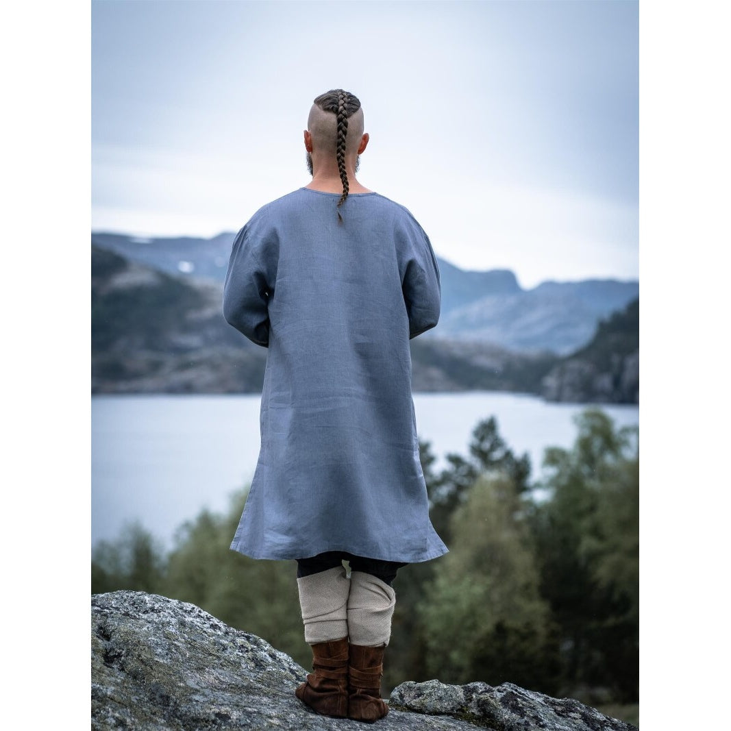 Produktbild Mittelalter Leinentunika Halvar blau-grau