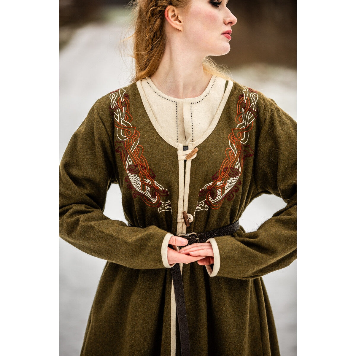 Produktbild Mittelalter Birka Mantel Skadi grün