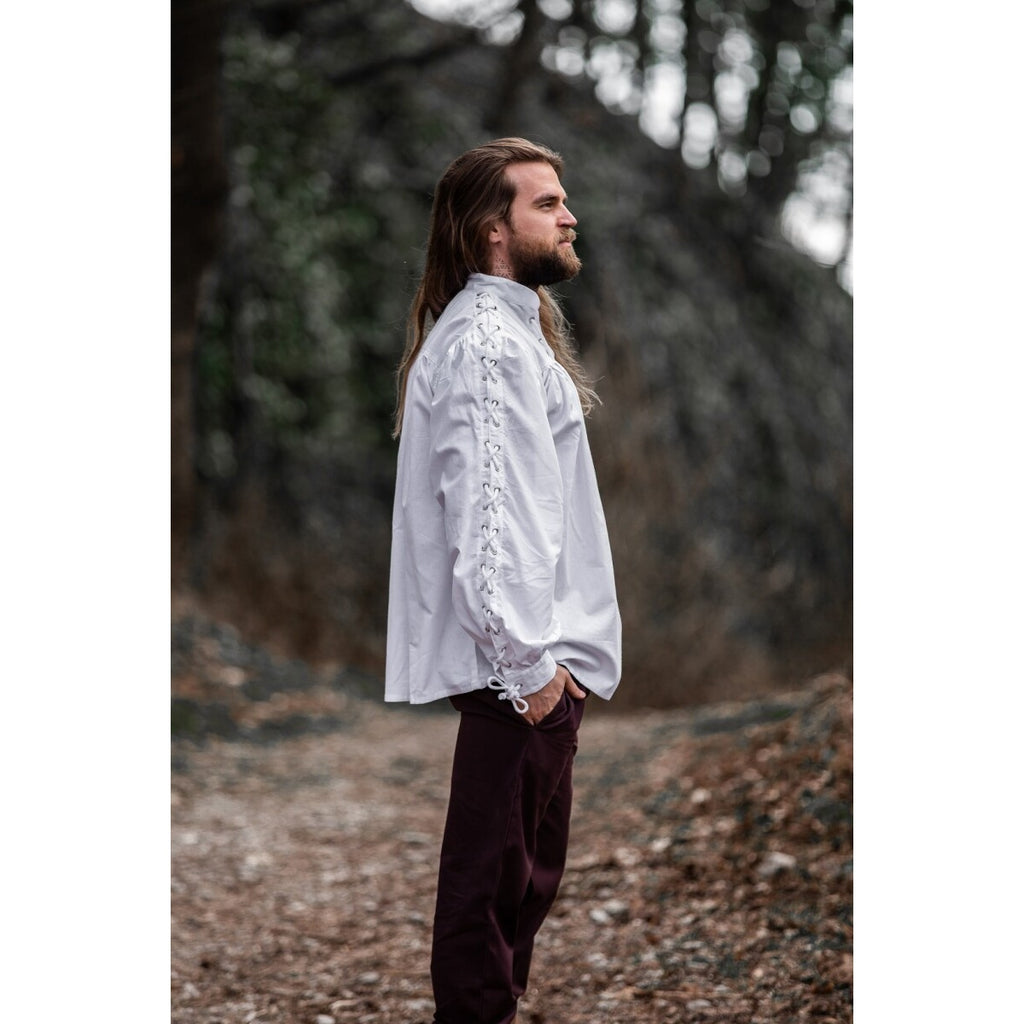 Product image Medieval Lace-Up Shirt with Eyelets Adrian White