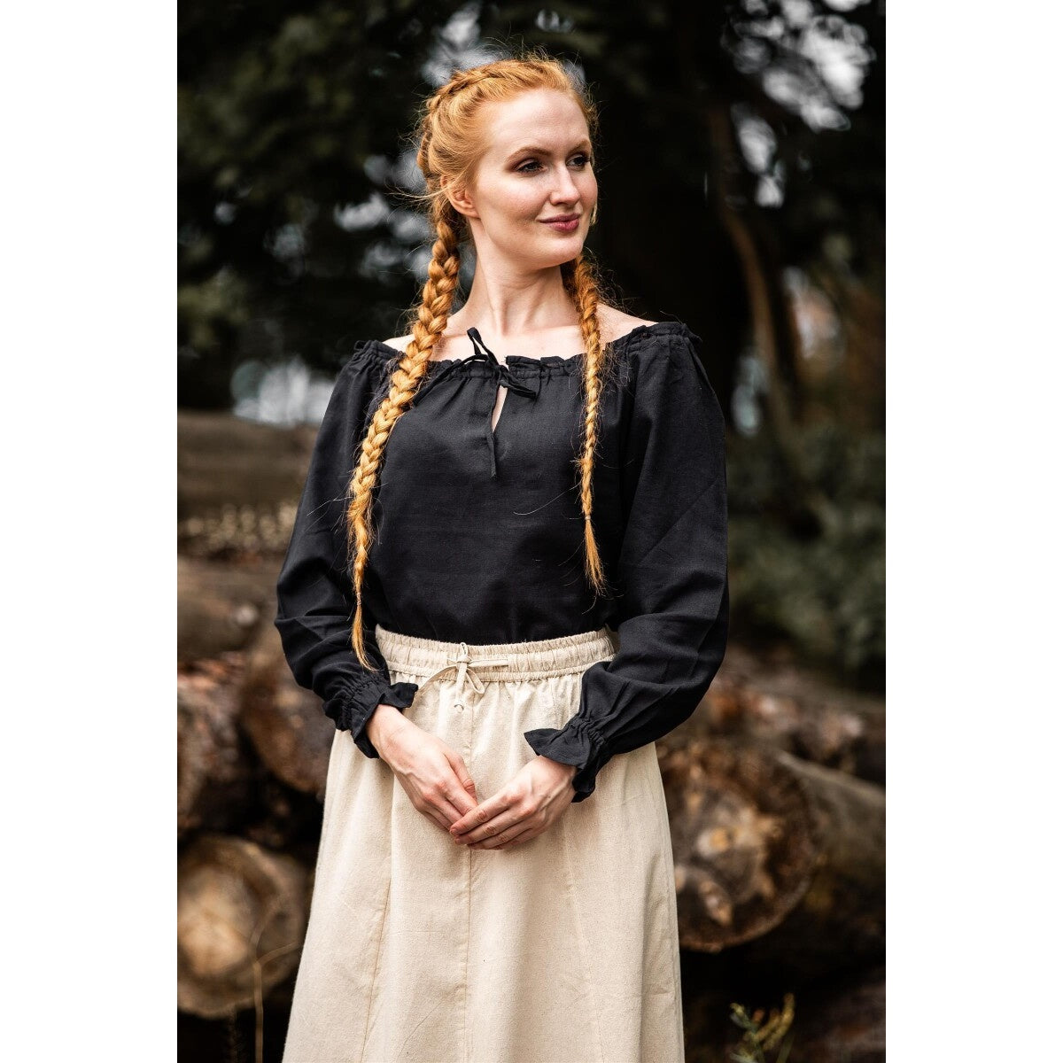 Produktbild Mittelalter Bluse Edith schwarz