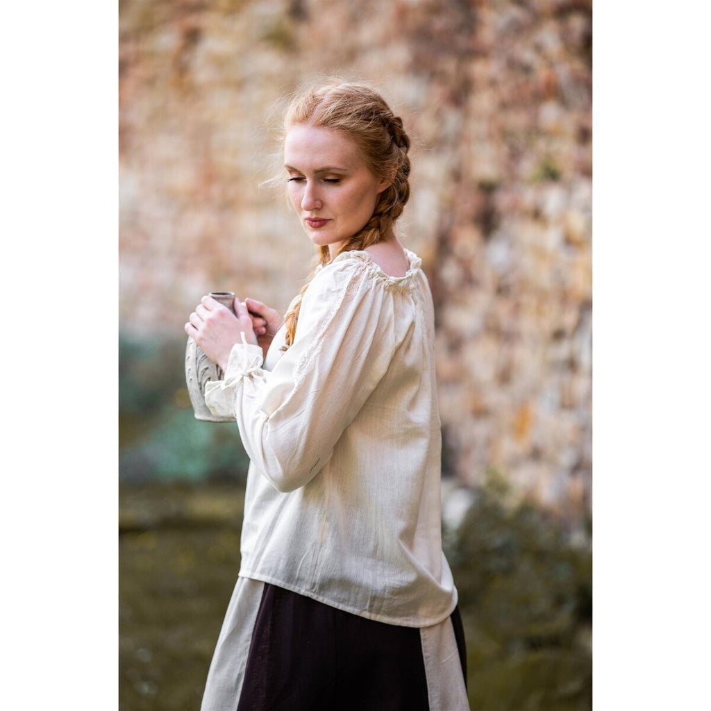 Produktbild Mittelalter Bluse mit Spitze Bettina beige